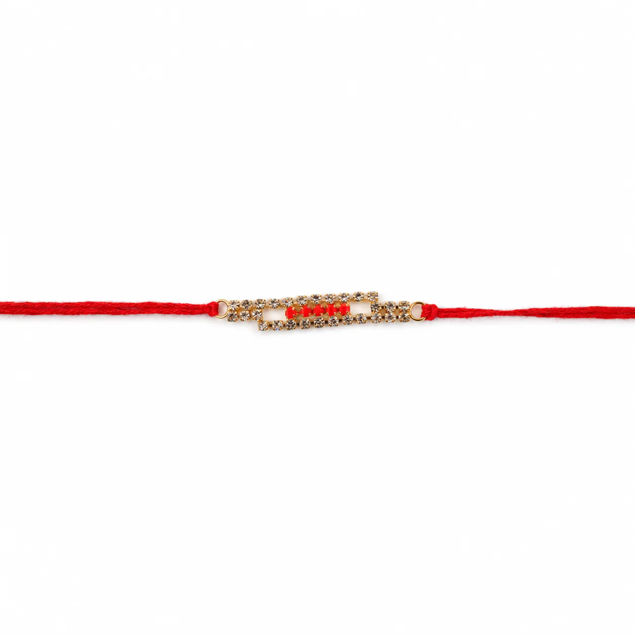 American Diamond Rakhi – Slim Studded Bar for Brother - Image 7