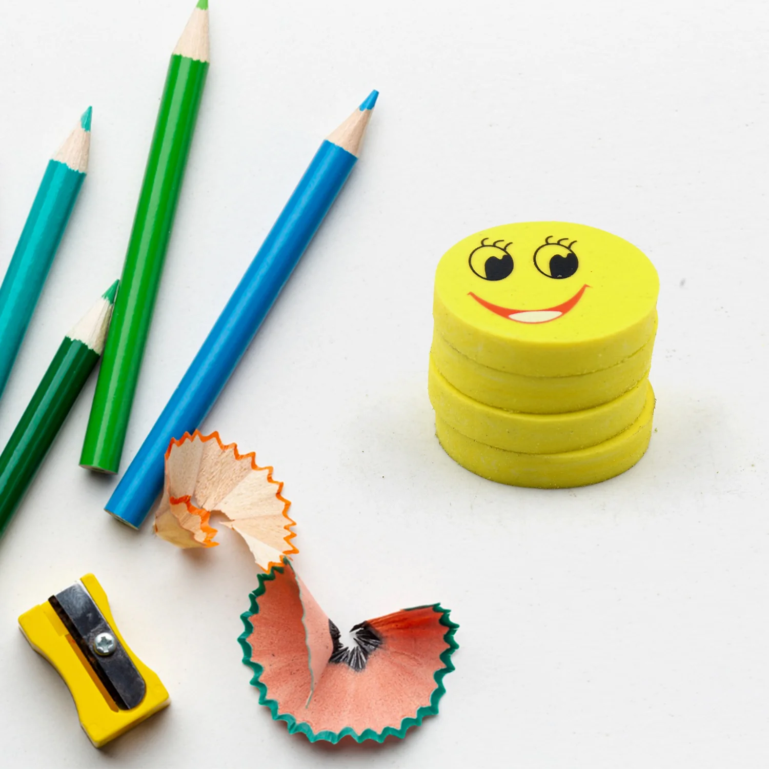 Emoji Eraser Set – Colorful 4pc Fun for Kids' School | DeoDap