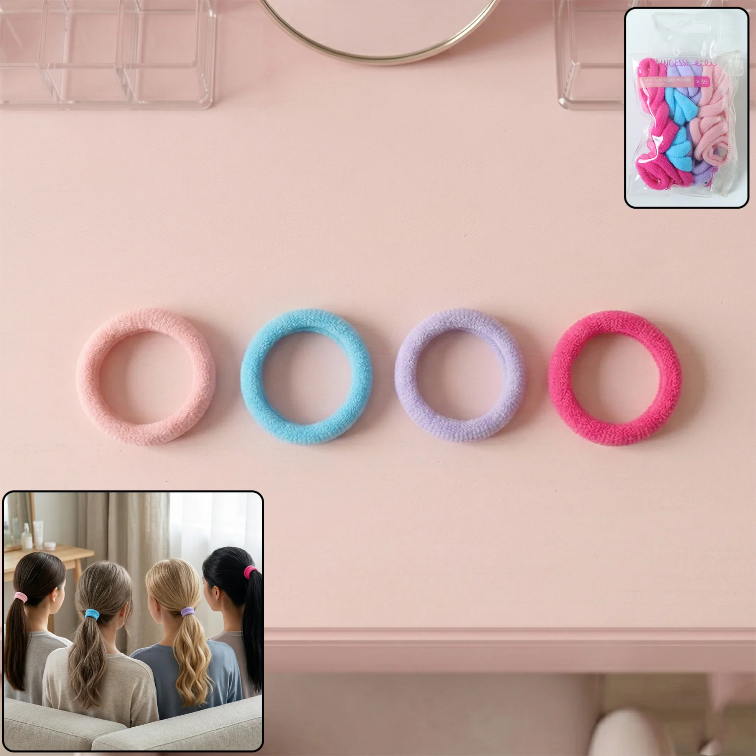 Elastic Hair Ties – Gentle, Durable & Convenient for Kids - Image 2