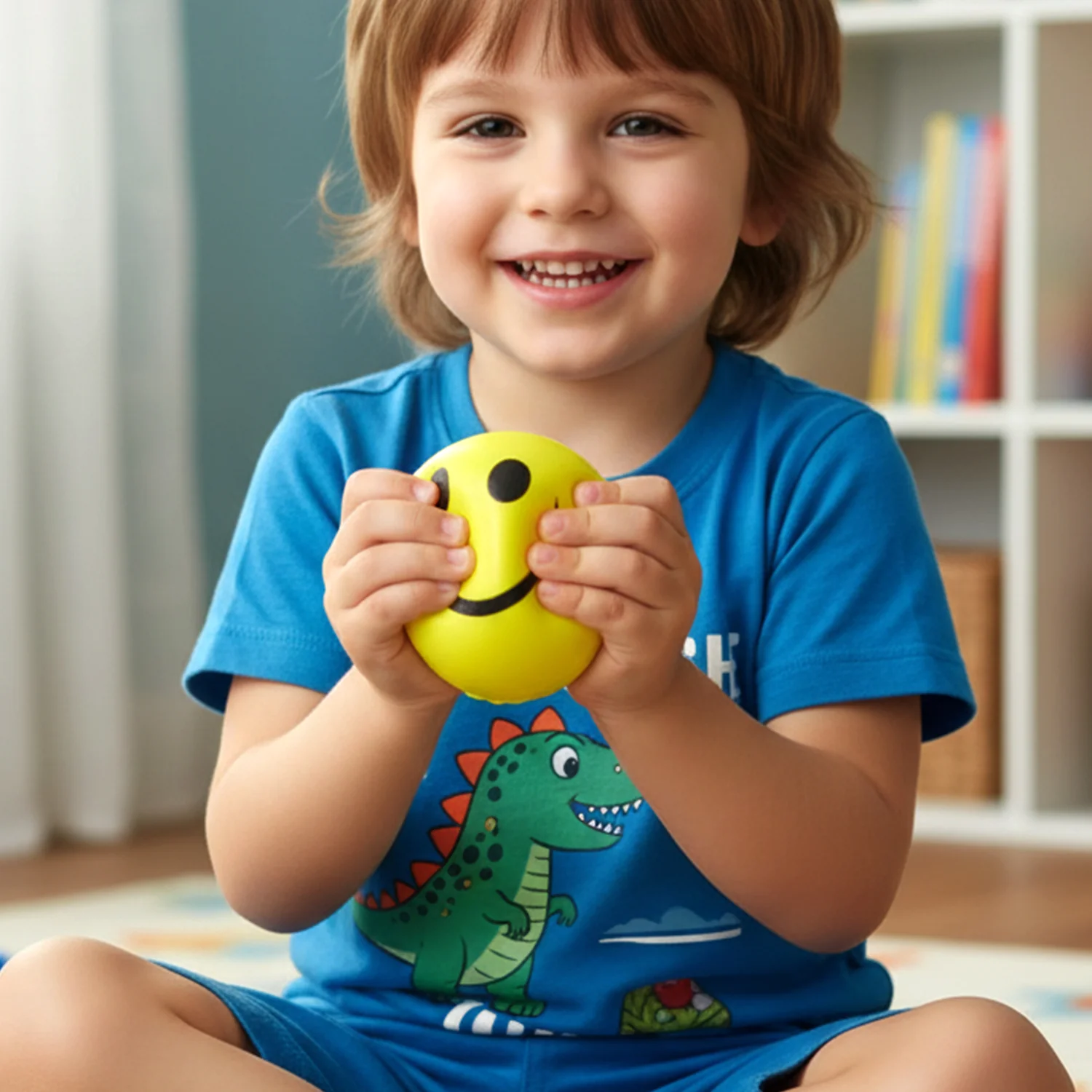Soft Foam Smiley Toy Ball – Stress Relief for Kids & Adults - Image 3