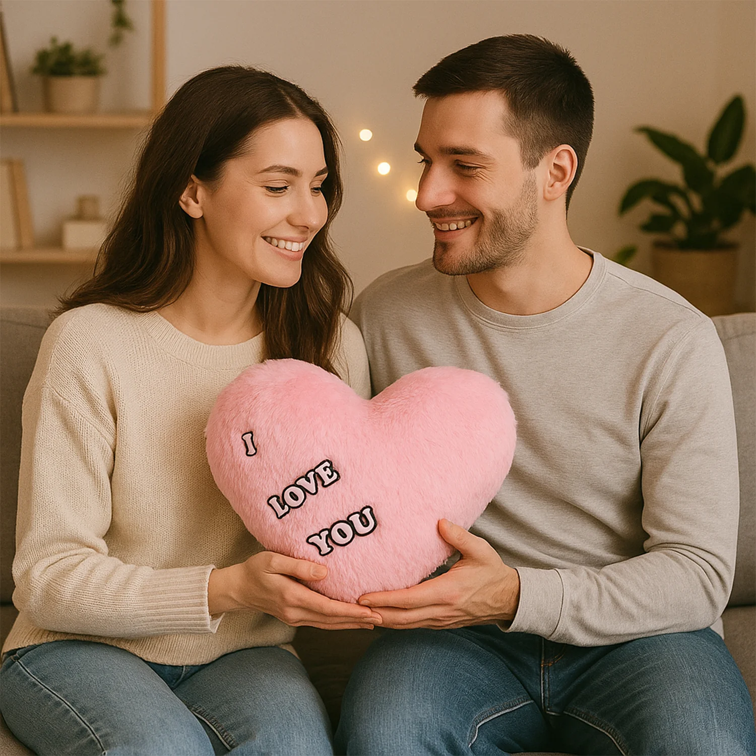 Heart Shape Plush Cushion – Soft & Romantic Love Pillow - Image 4
