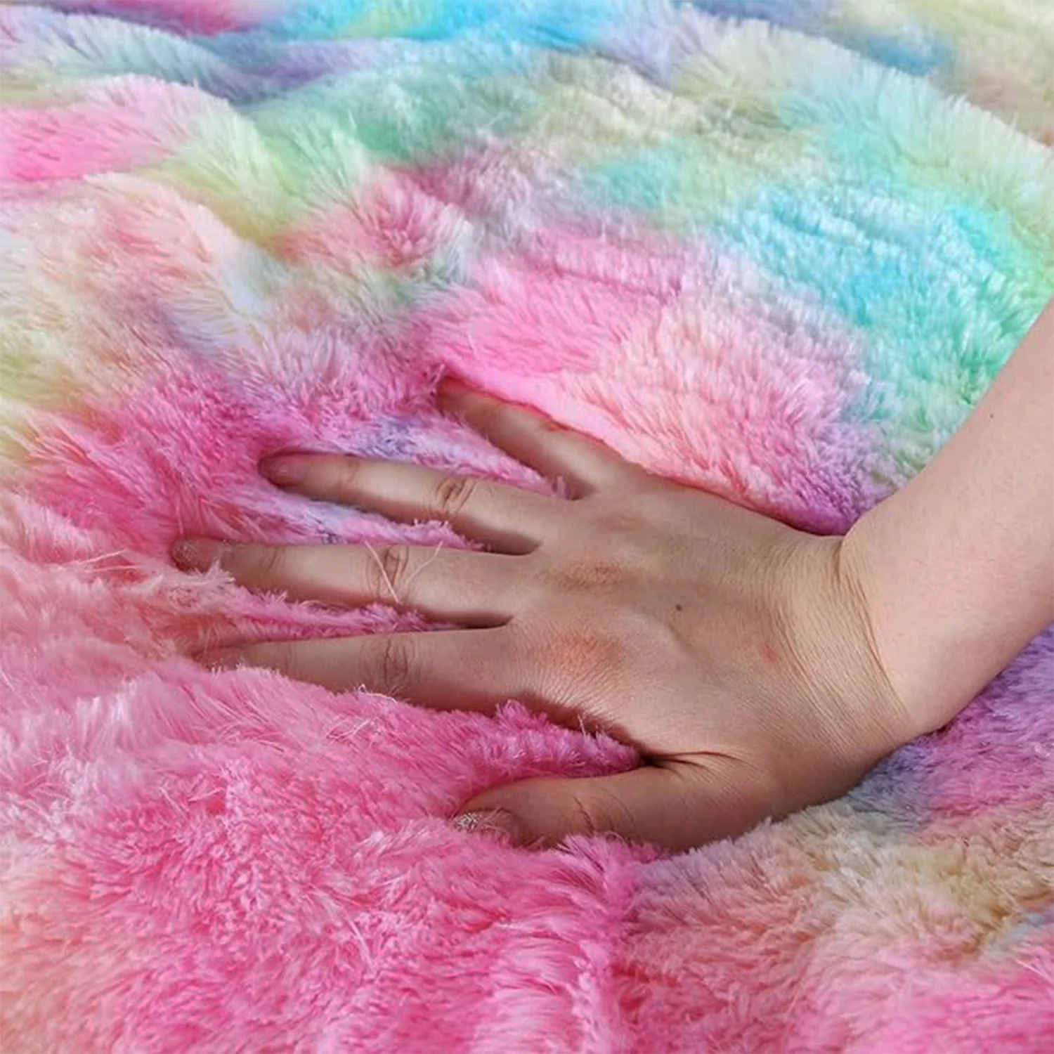 Rainbow Cushion Pillow – Soft Plush Decorative Throw Pillow - Image 6