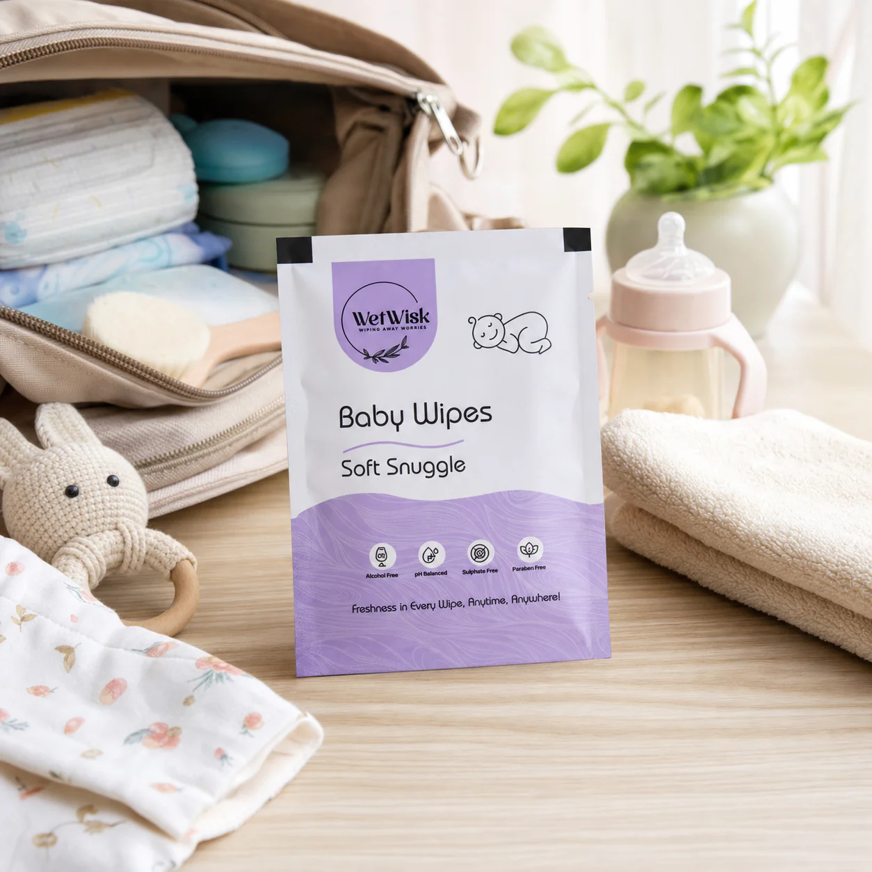 Baby Wet Wipes – Gentle, Hypoallergenic, Alcohol-Free for Babies - Image 4