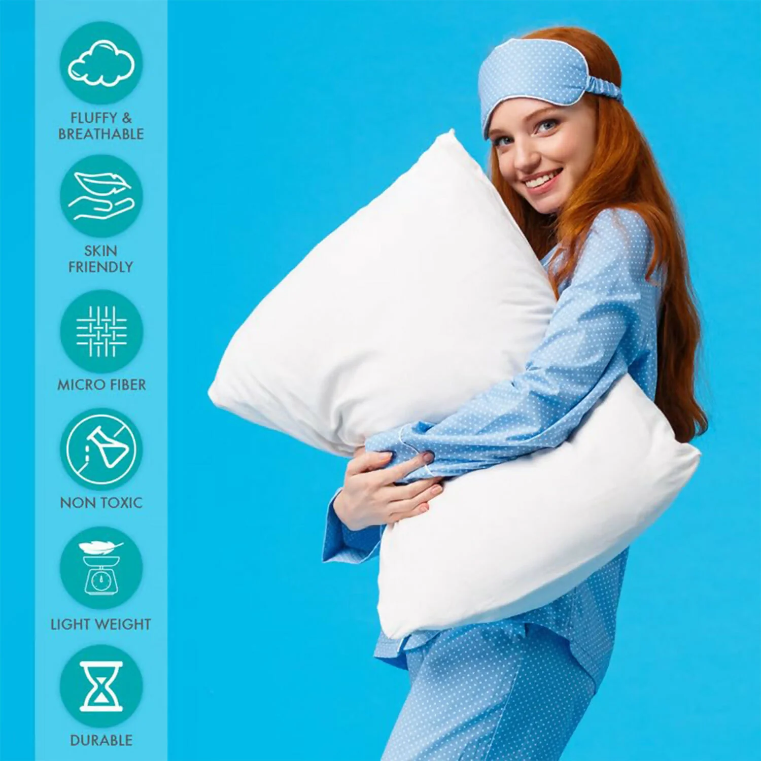 SoftCool Ultra-Soft Sleeping Pillow – Plush Comfort 69×43 cm - Image 5