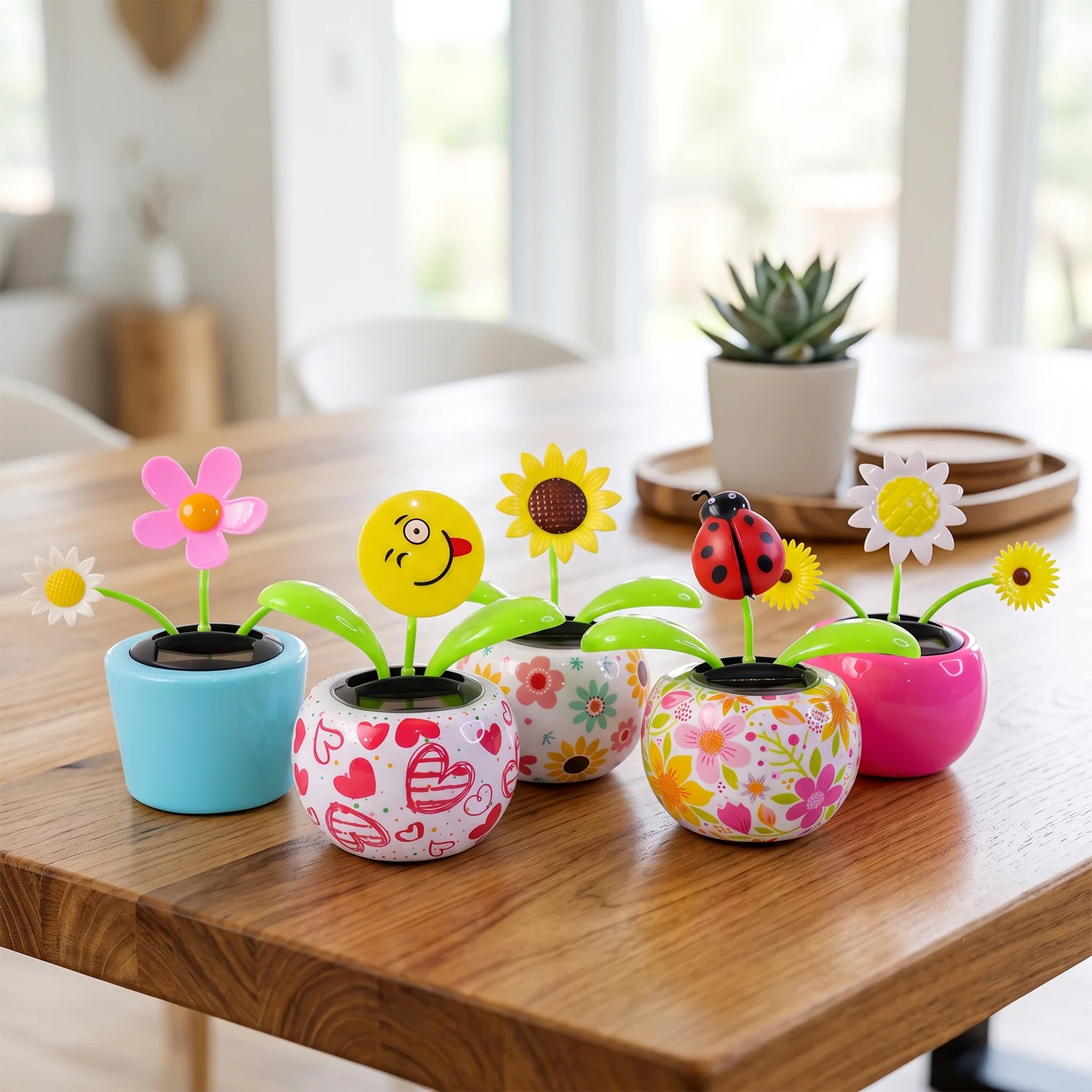 Solar Dancing Flower Toy with Pot for Car Dashboard and Desk Decor (1 Pc) - Image 3