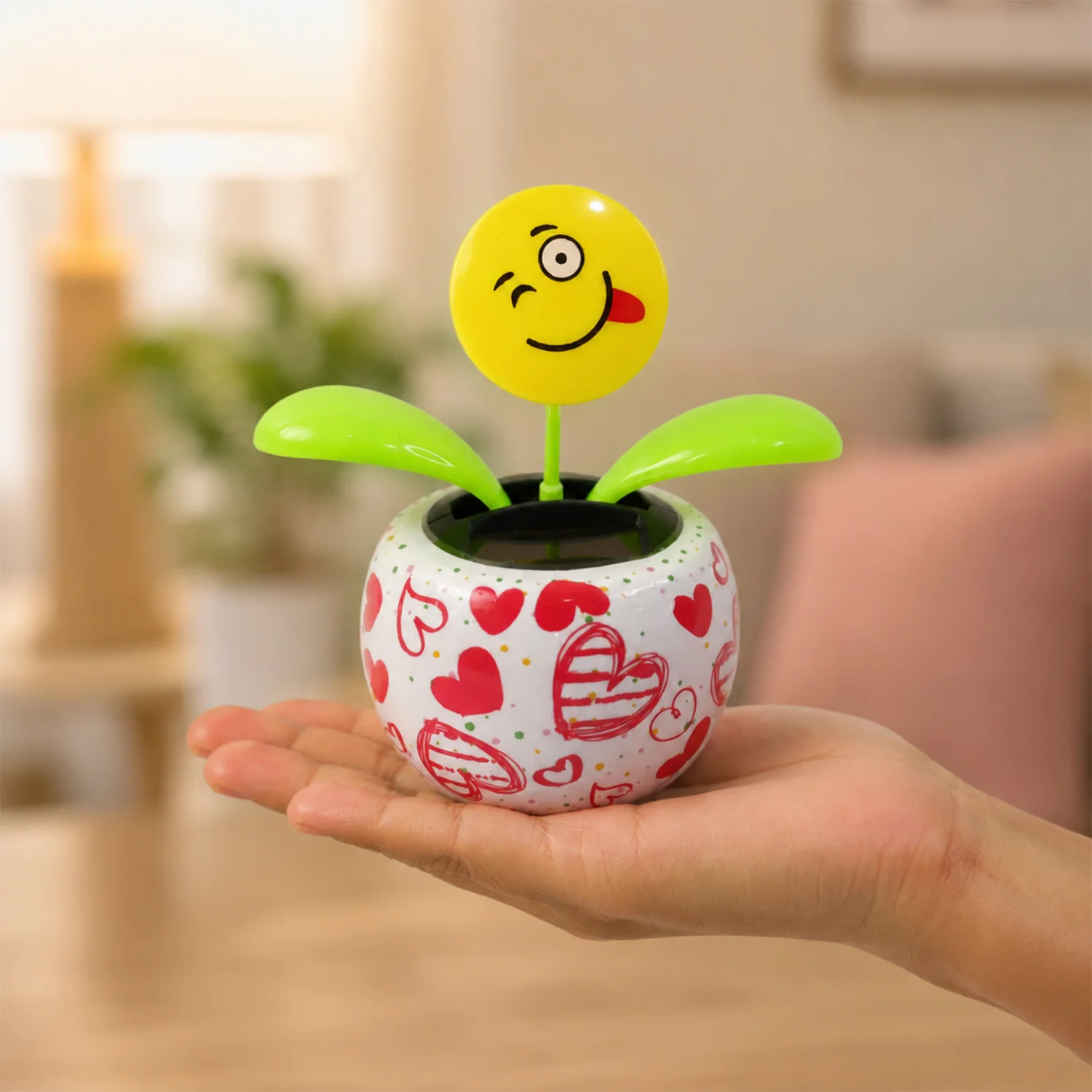 Solar Dancing Flower Toy with Pot for Car Dashboard and Desk Decor (1 Pc) - Image 7