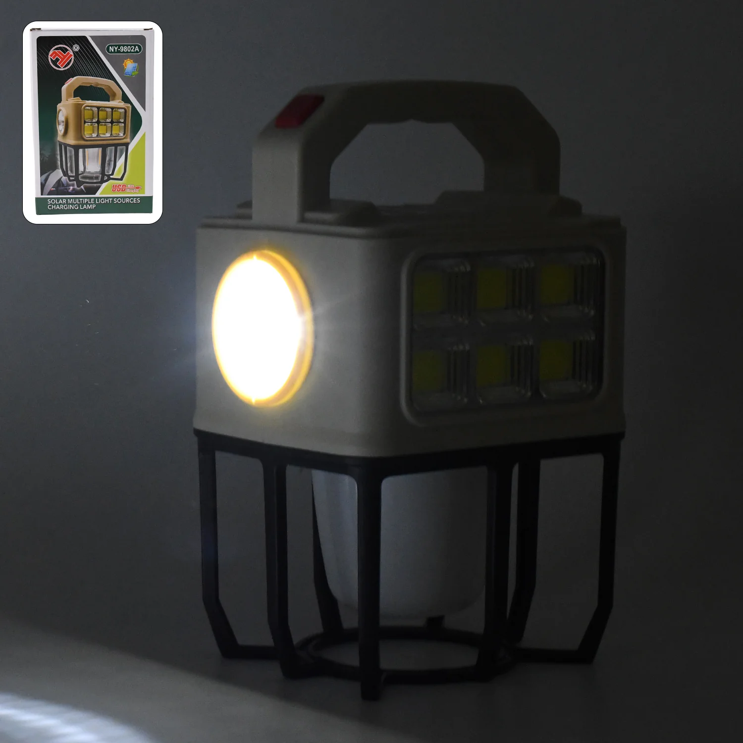 Solar Camping Lantern – Portable with 3 Light Modes & USB Charging - Image 3