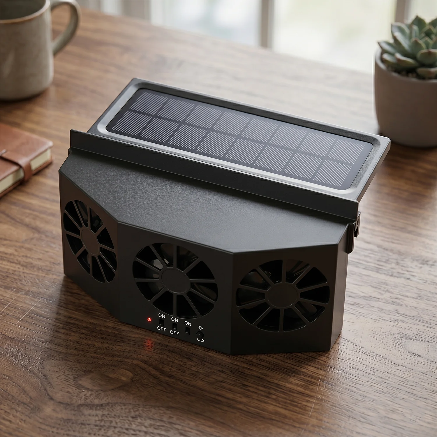 Solar Powered Car Window Ventilation Fan – Triple Fan Cooling System - Image 8