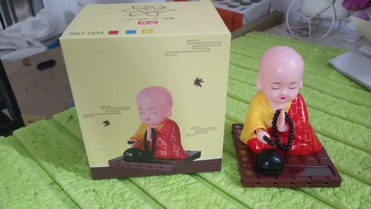 Solar Buddha Statue – Moving Head & Hand Decor | Styleva - Image 8