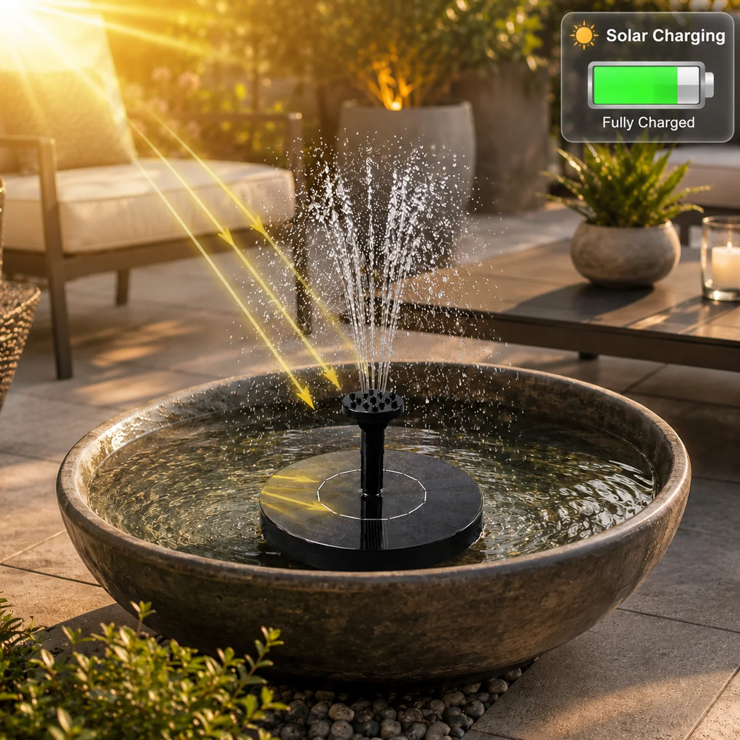 Solar Water Fountain Pump – Eco-Friendly Garden Water Feature - Image 7
