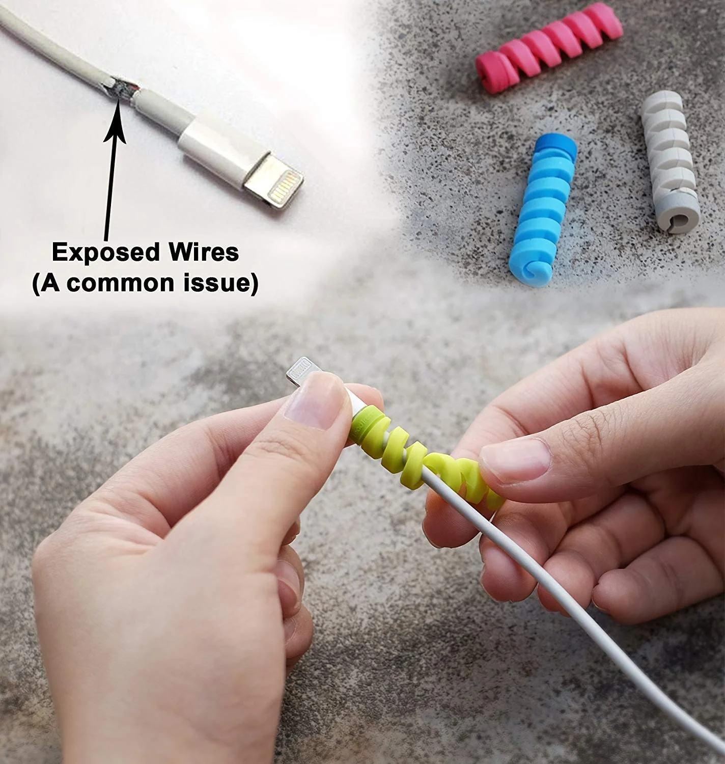 Spiral Cable Protector – Charger & Data Cable Saver (4 Pcs) | WipeTech - Image 9