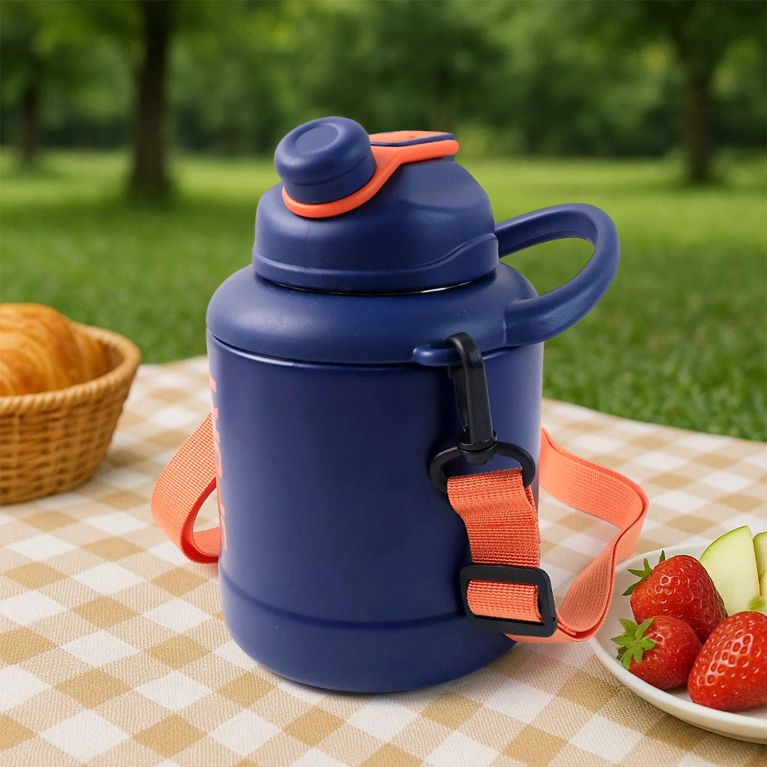 Sports Vacuum Bottle – Leak-Proof with Shoulder Strap - Image 3