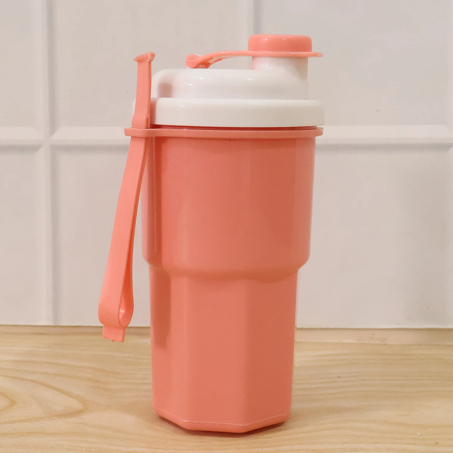 Sports Water Bottle 400ml Leakproof Flip Lid Shaker Tumbler for Gym - Image 9