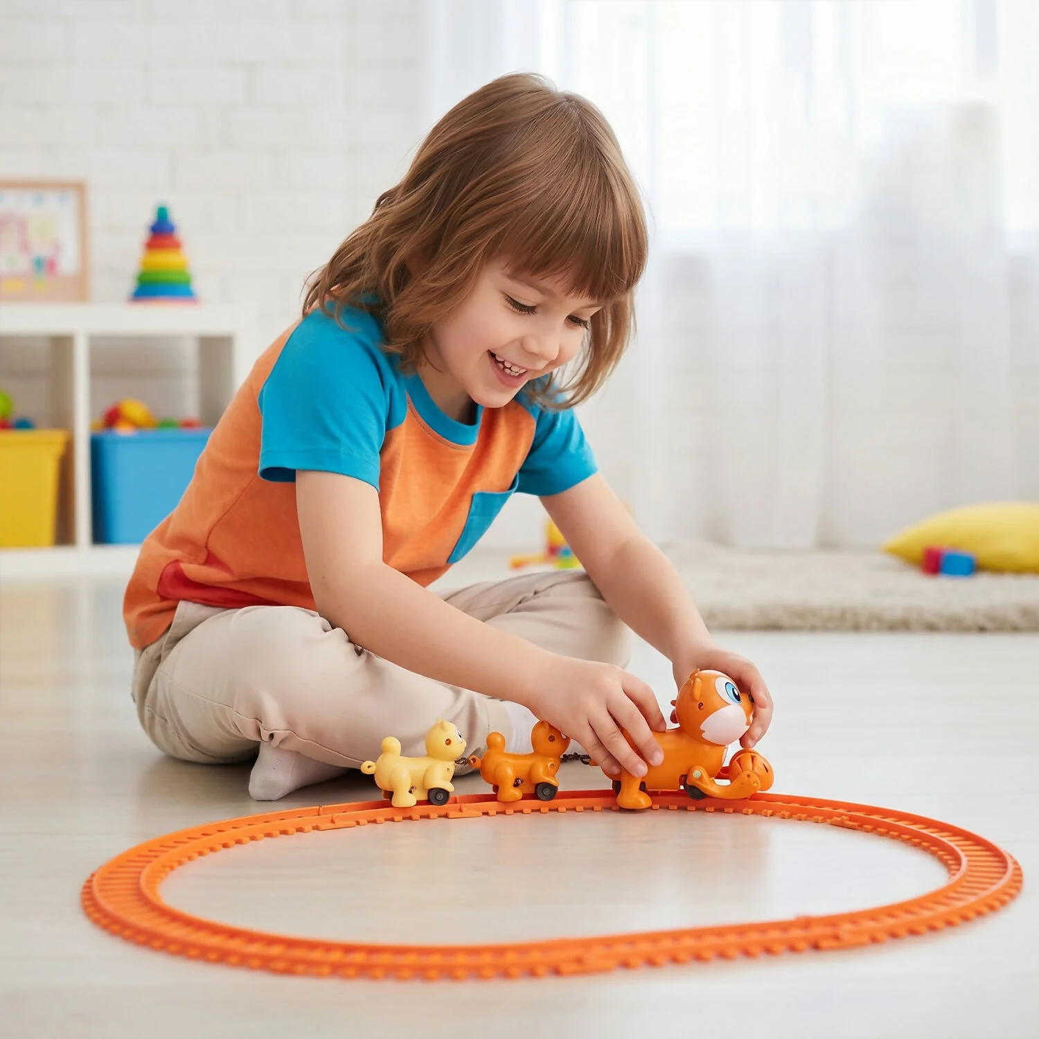 Kids Toy Train Set – Bright, Interactive & Easy to Assemble - Image 6