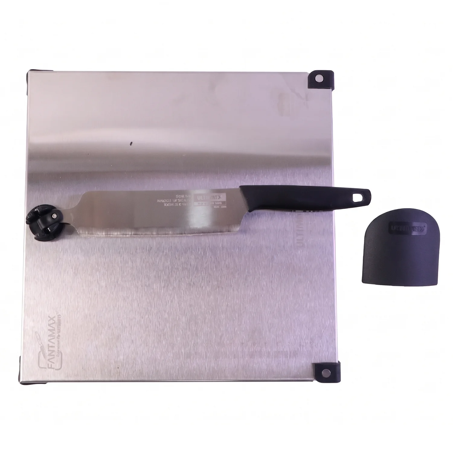 Stainless Steel 2 in 1 Cut and Chop Board with Knife and Sharpener... - Image 5