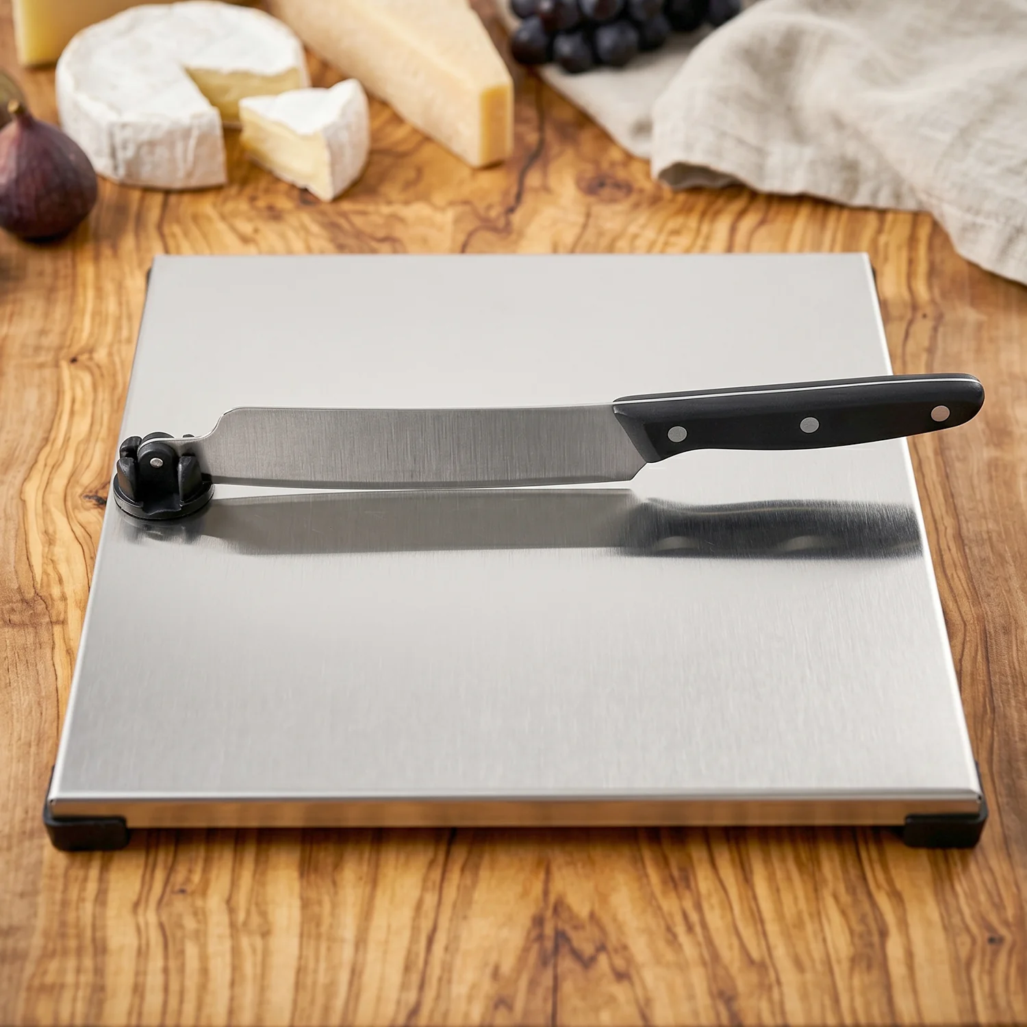 Stainless Steel 2 In 1 Cutting and Chopping Board with Built In Kni... - Image 7