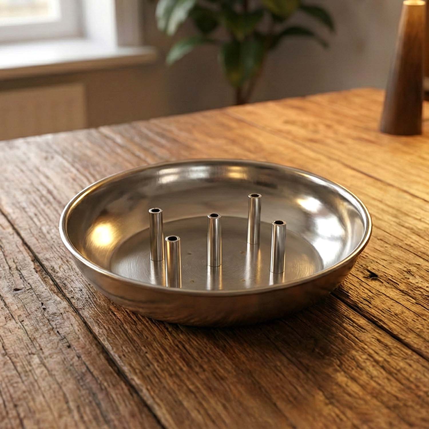 Stainless Steel Agarbatti Stand – Multi-Stick Lotus Incense Holder - Image 6