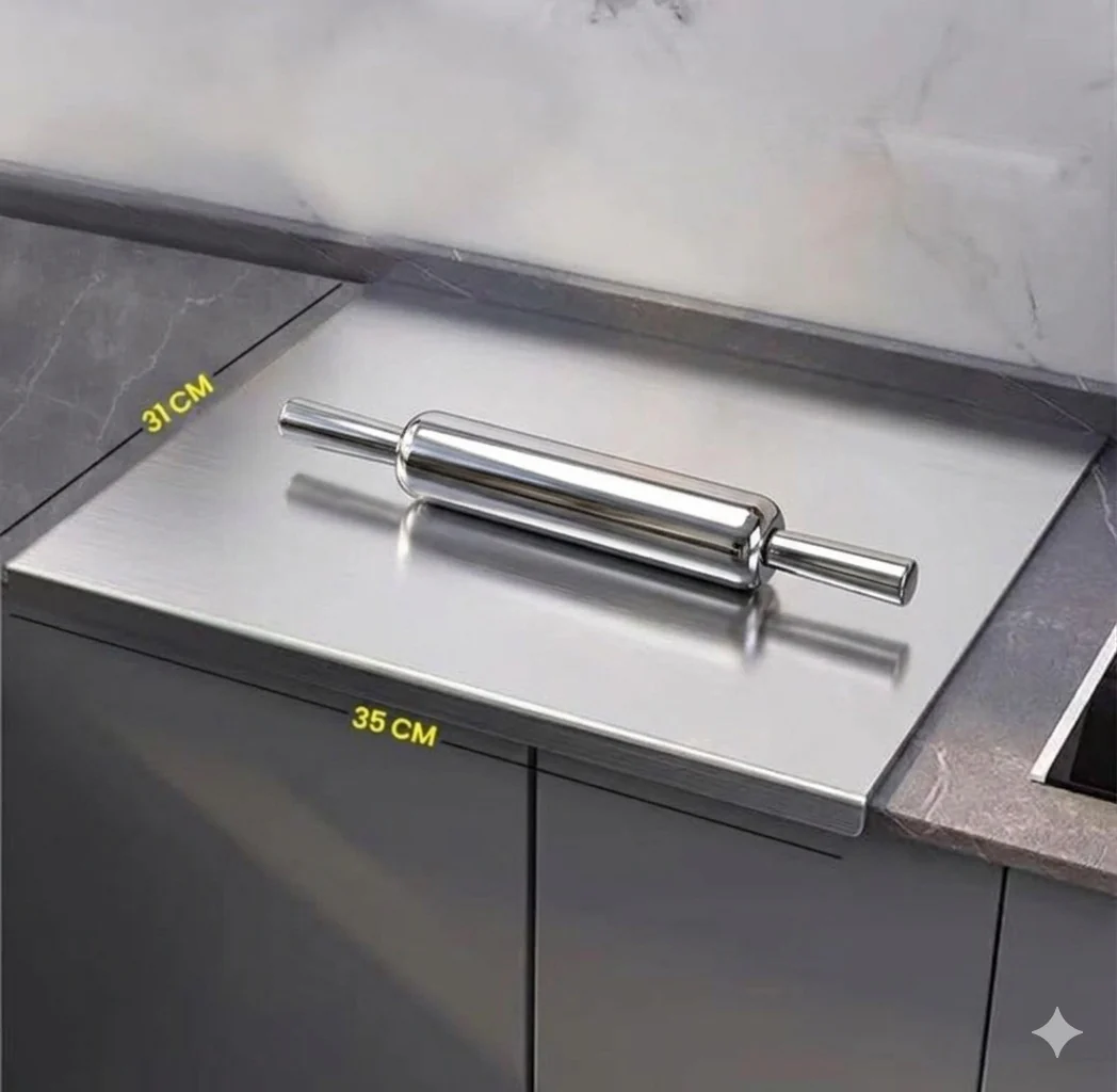 Stainless Steel Chopping Board – Durable & Multipurpose Kitchen Tool - Image 4