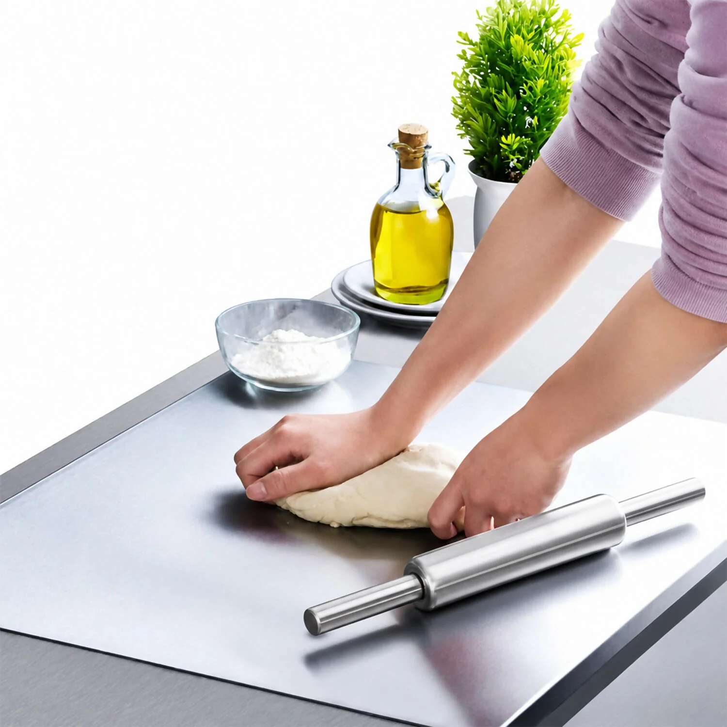 Stainless Steel Chopping Board – Durable & Multipurpose Kitchen Tool - Image 6