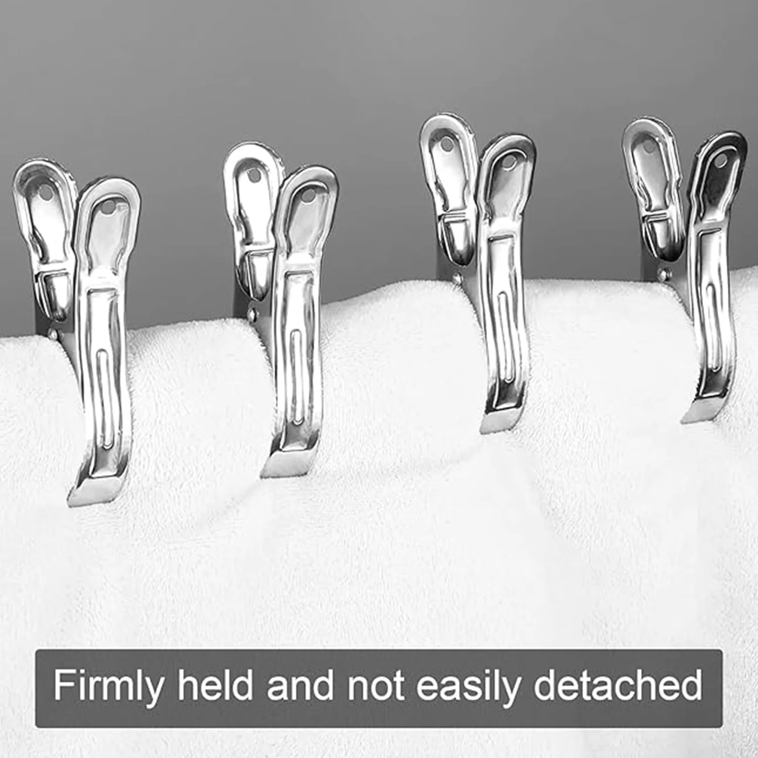 Stainless Steel Clothespins – Windproof, Durable Laundry Clips (10 Pcs) - Image 4