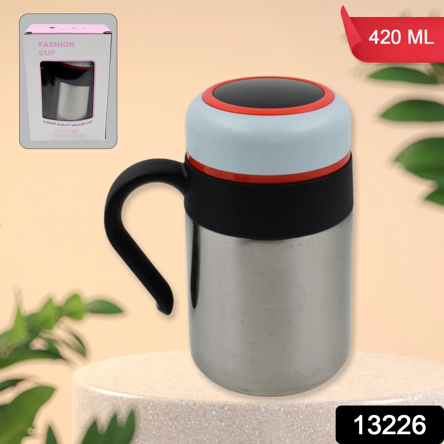 Vacuum Insulated Mug – Stainless Steel 420ml Hot & Cold | Bottlart - Image 2