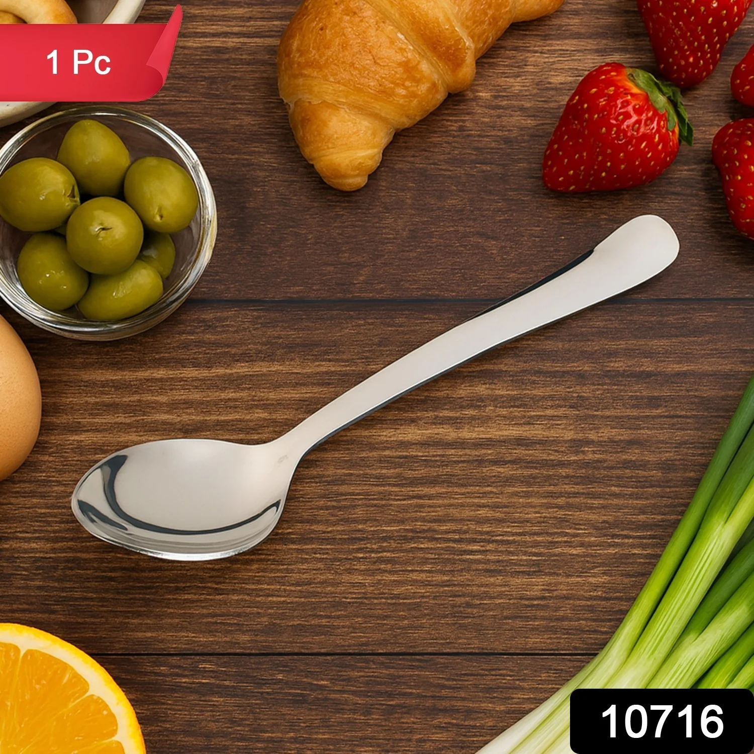 Stainless Steel Dining Spoon – Ergonomic, Mirror Finish - Image 2