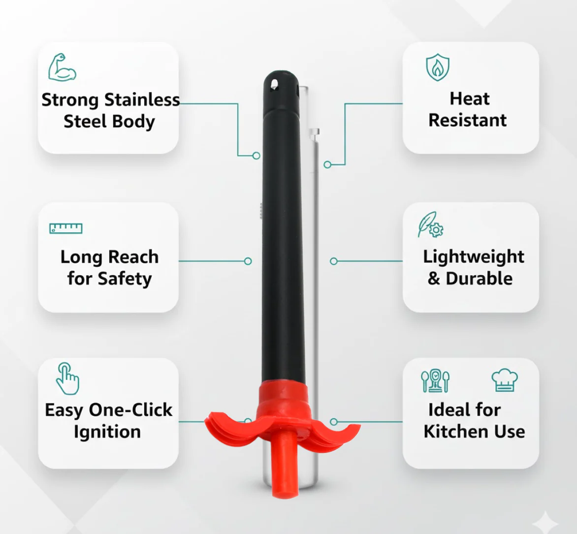 Stainless Steel Gas Lighter – Durable Kitchen Ignition | FirePot - Image 6