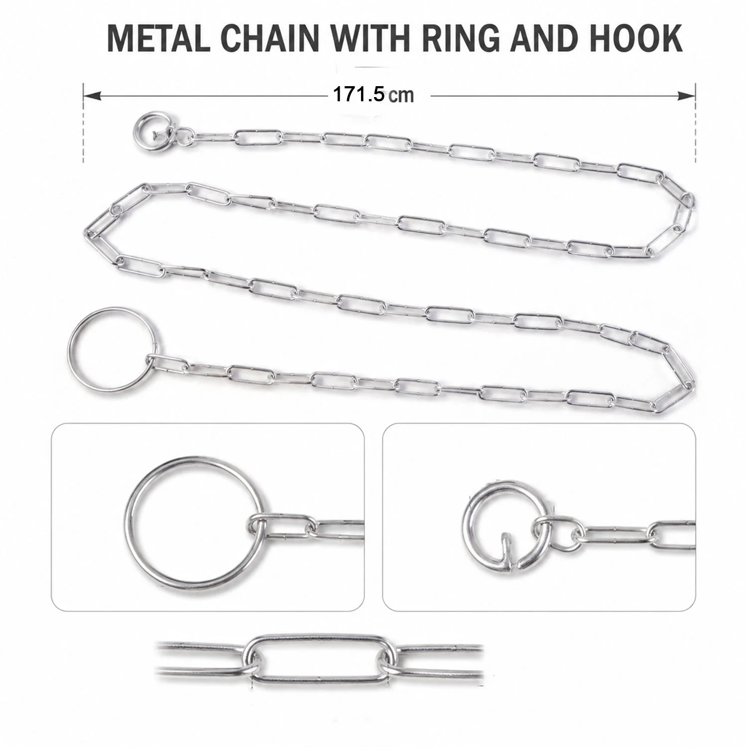 Heavy Duty Dog Chain Leash – Durable 67-inch Pet Tether for Control - Image 6