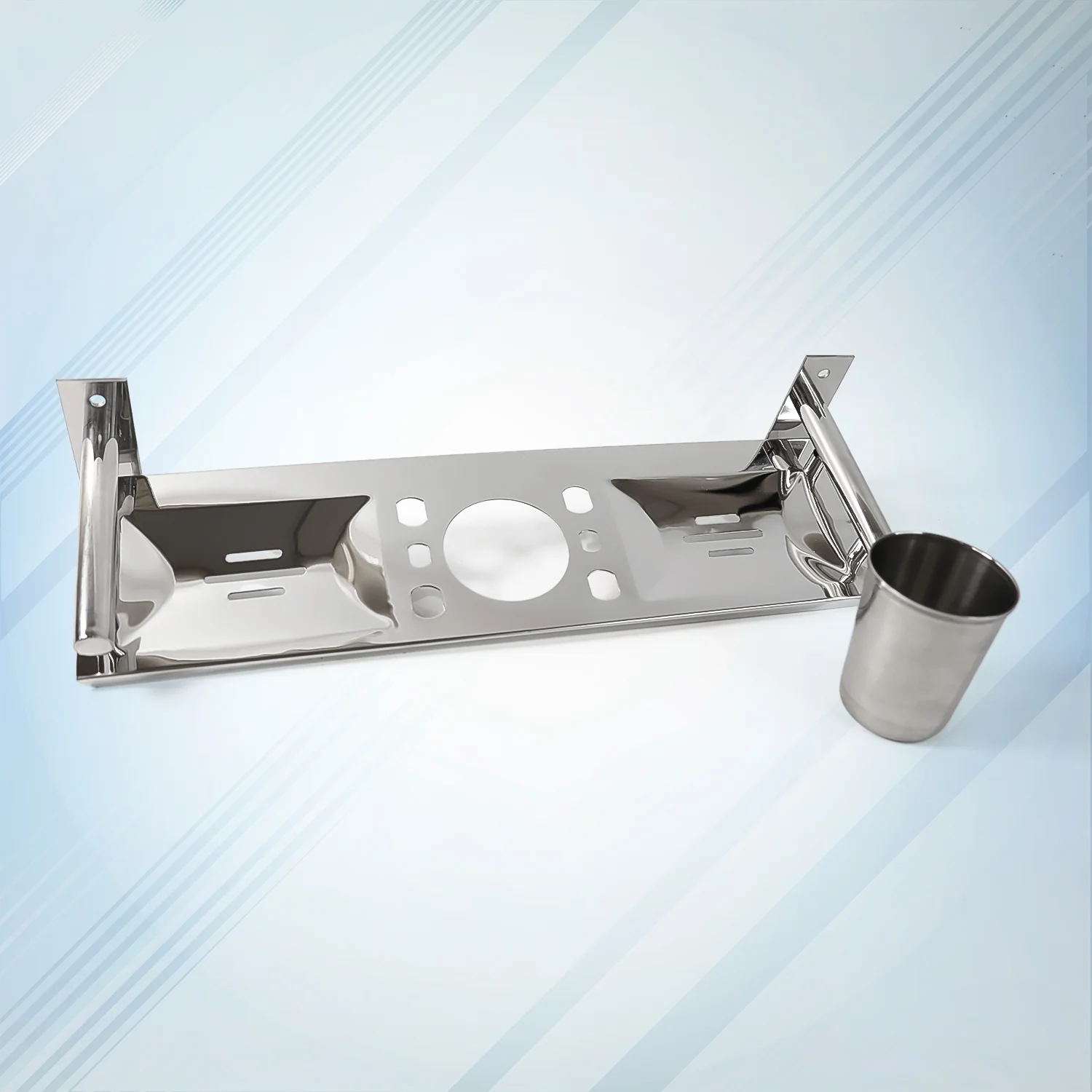 Stainless Steel Bathroom Shelf Rack – Durable Multipurpose Storage - Image 2