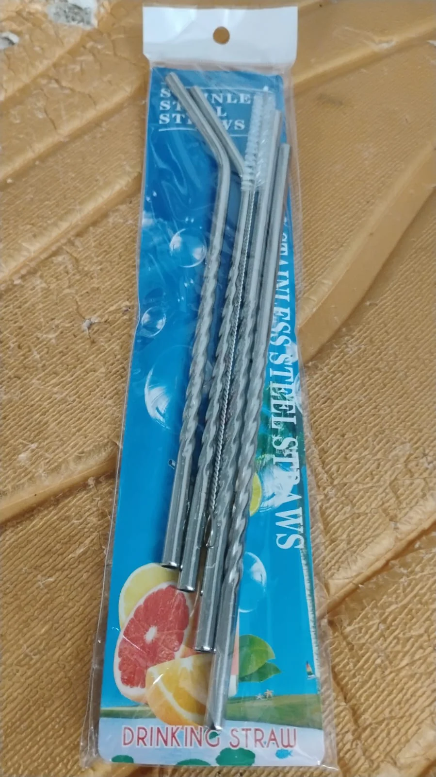 Reusable Stainless Steel Straws – Set of 4 with Brush | SparkleTidy - Image 12