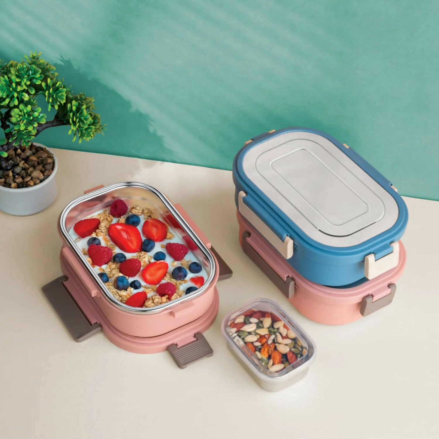 Stainless Steel Tiffin Lunch Box – Leakproof & Durable Design - Image 2