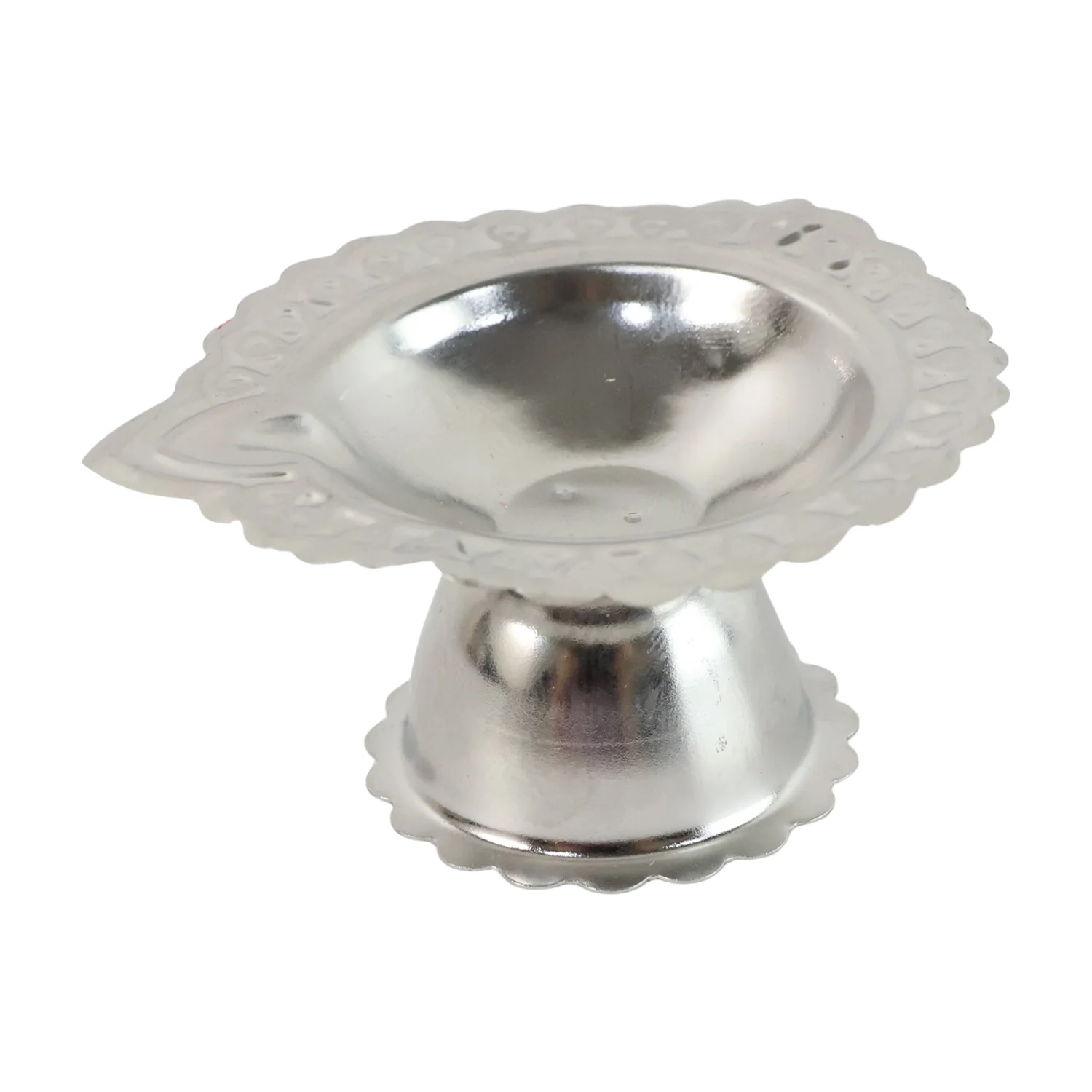 Puja Diya Stand – Stainless Steel Traditional Oil Lamp Holder - Image 5
