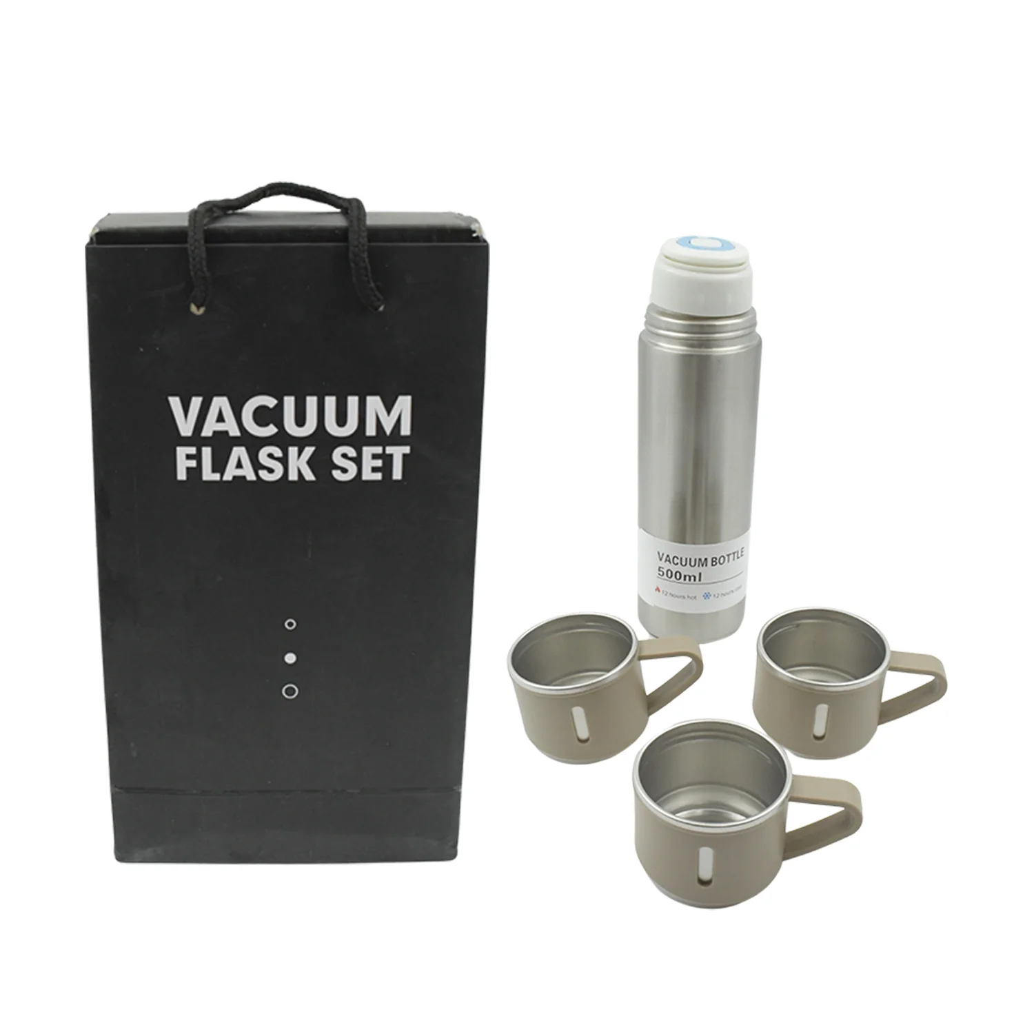 Stainless Steel Vacuum Flask Set – Keeps Drinks Hot & Cold 12h - Image 6