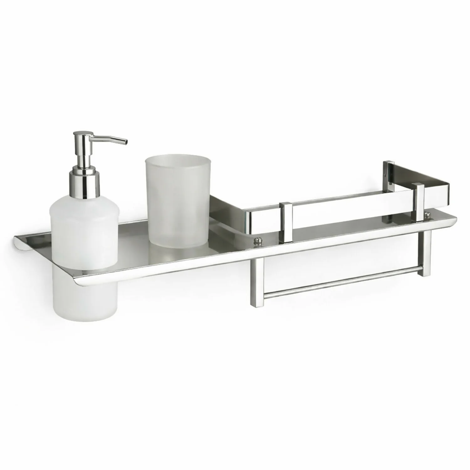 Bathroom Shelf with Soap Dispenser – Wall Mount for Modern Bathrooms - Image 7