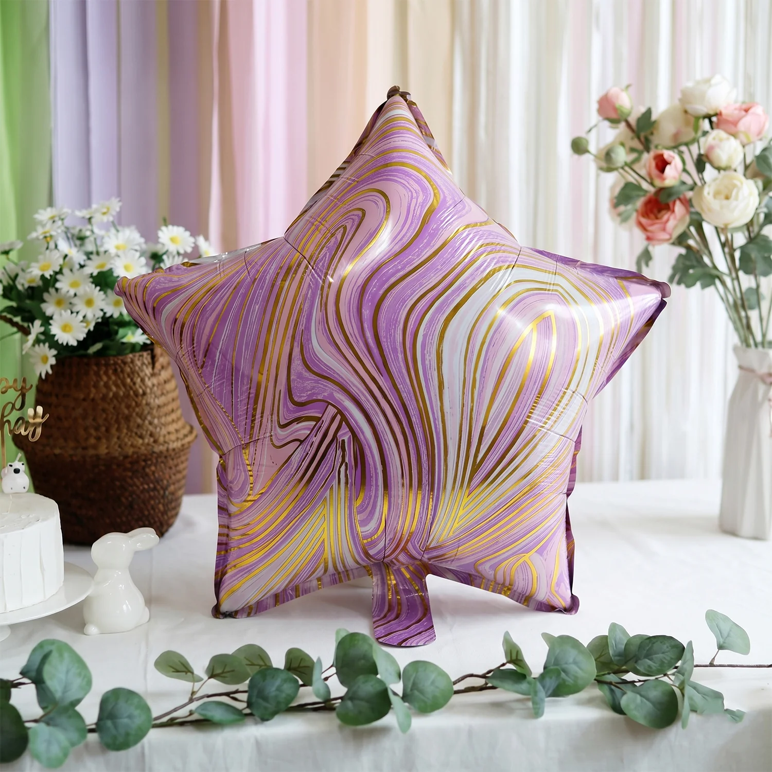 Star Marble Foil Balloon – Bright Party Decor for Celebrations - Image 9