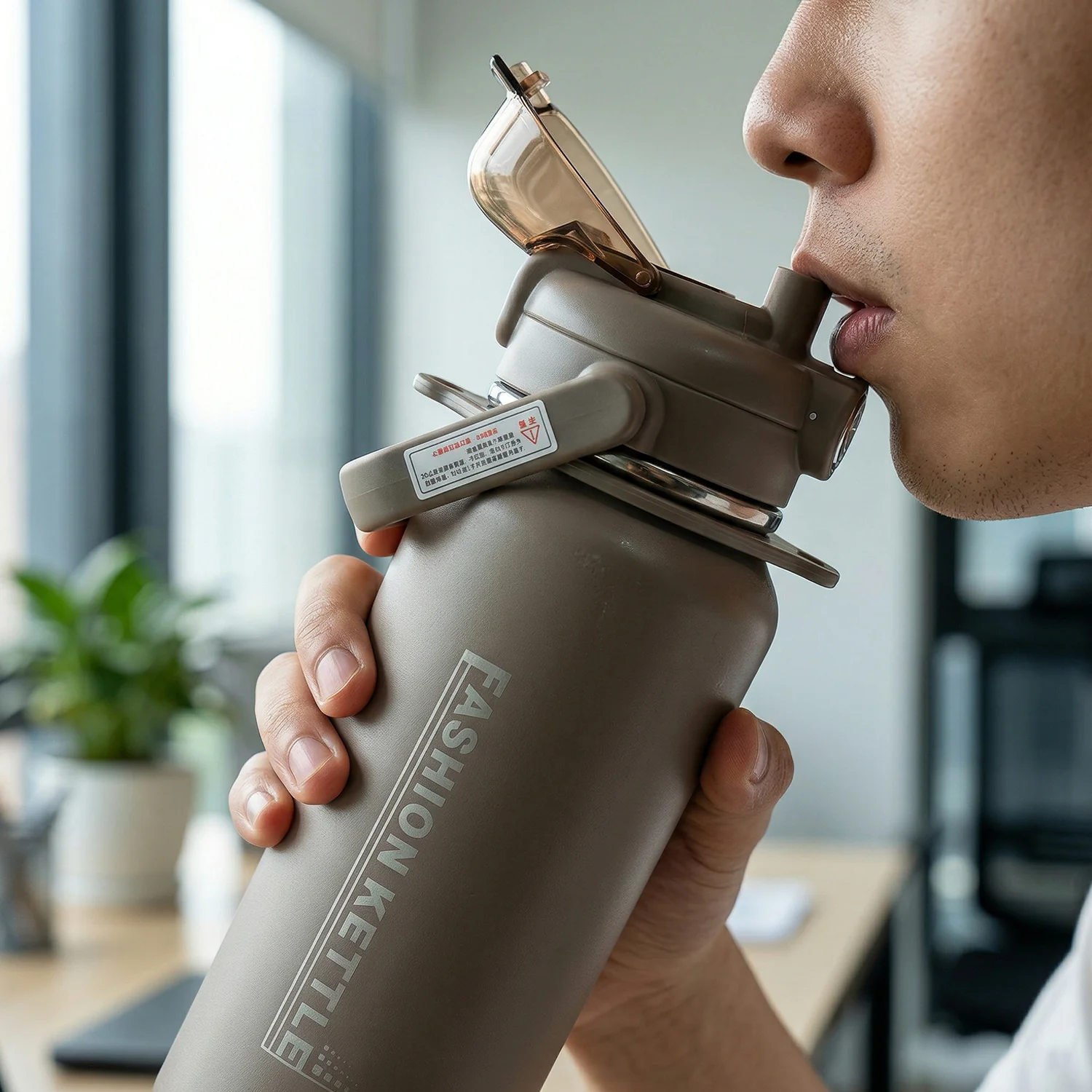 Insulated Water Bottle – 1.5L Stainless Steel with Straw | Own Hydrate - Image 4