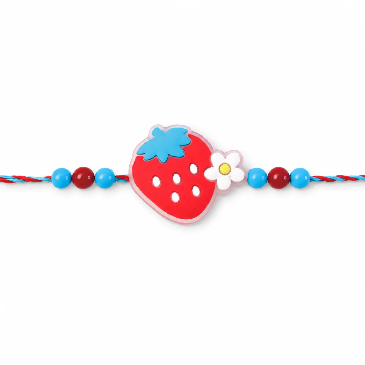 Strawberry Charm Kids Thread Premium Designer Rakhi for Brother - Image 5