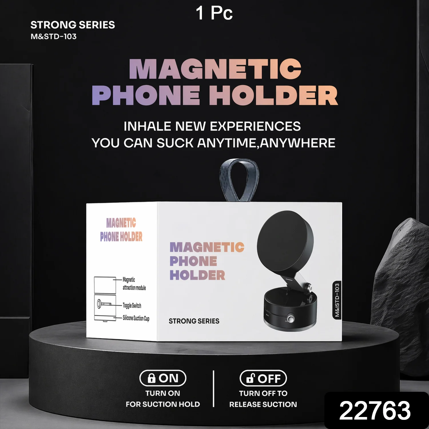 Magnetic Phone Holder – Secure & Adjustable with Lock System - Image 2