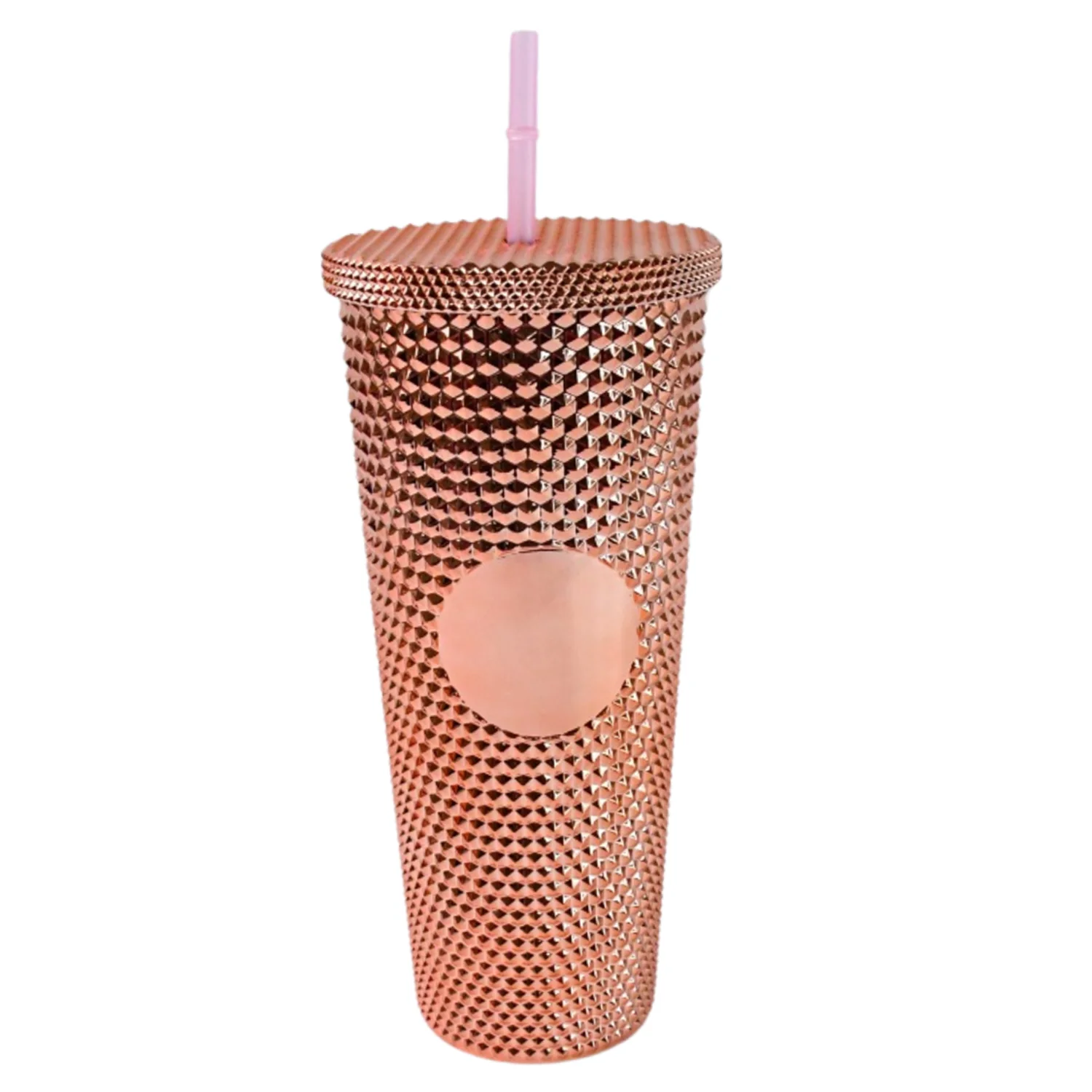 Studded Tumbler – Double Walled Cold Cup with Straw Lid - Image 4