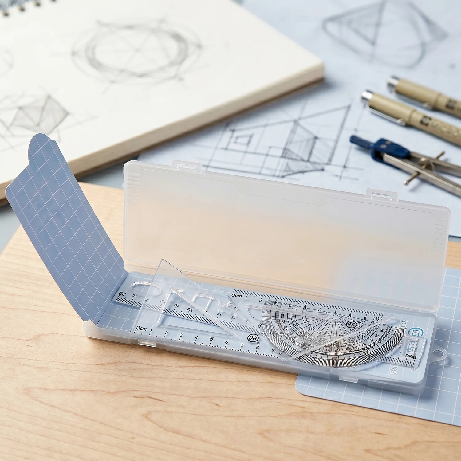 Student Geometry Ruler Set – Accurate 20cm Drawing Tools - Image 3