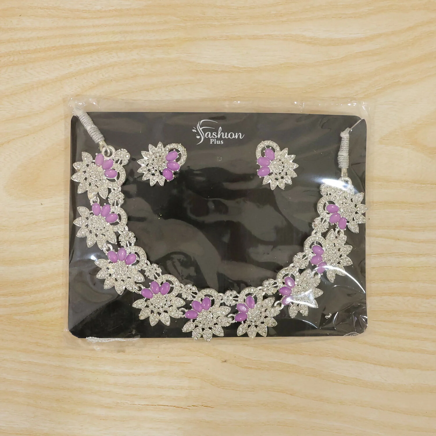 Pink Floral Necklace Set – Elegant for Weddings & Parties - Image 7