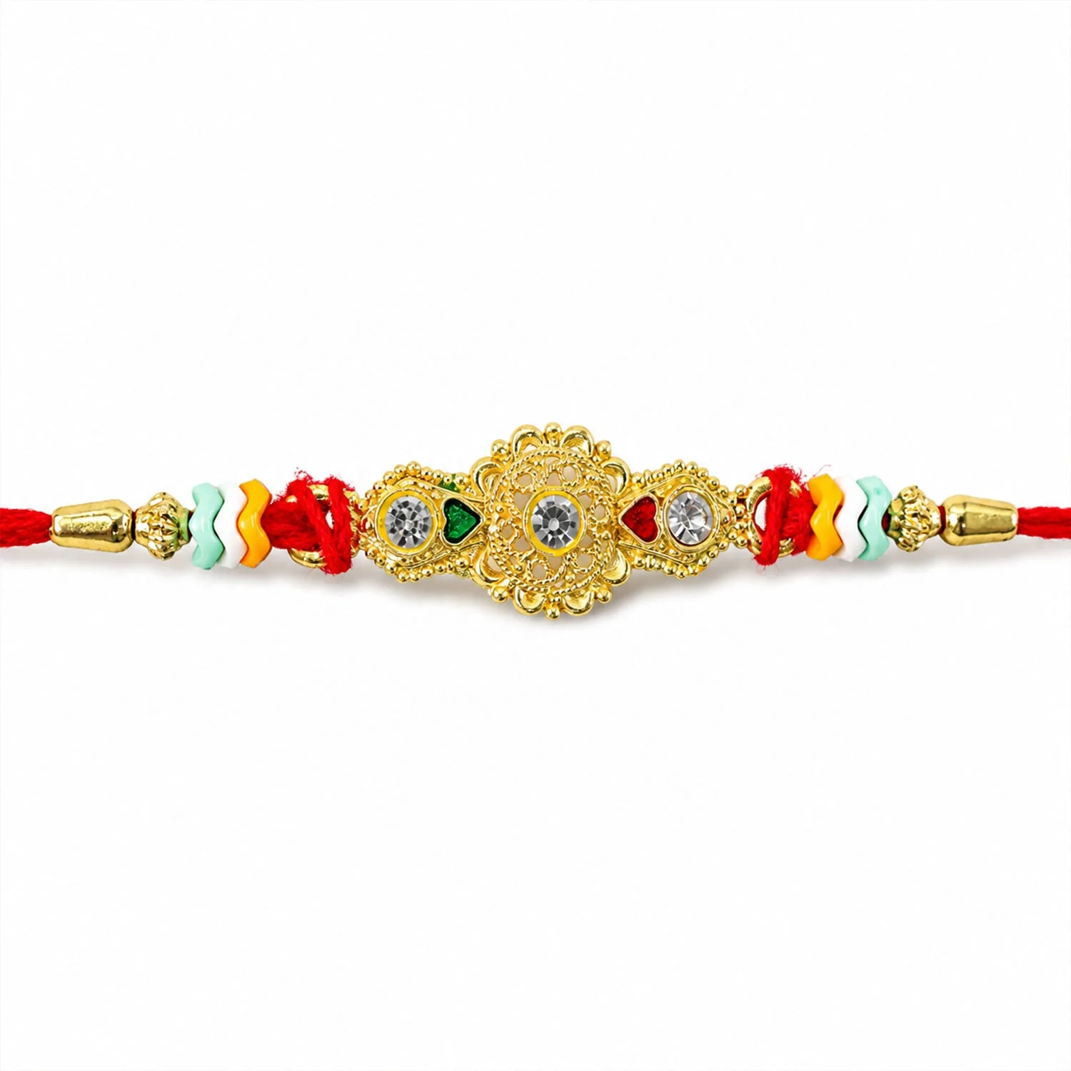 Style Stone Studded Premium Designer Beaded Rakhi for Brother - Image 5