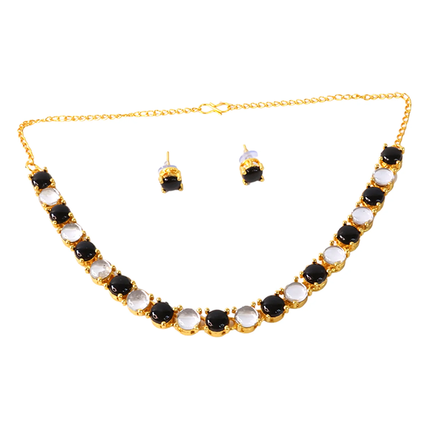 Gold Plated Jewellery Set – Elegant Party Wear Necklace Combo - Image 5