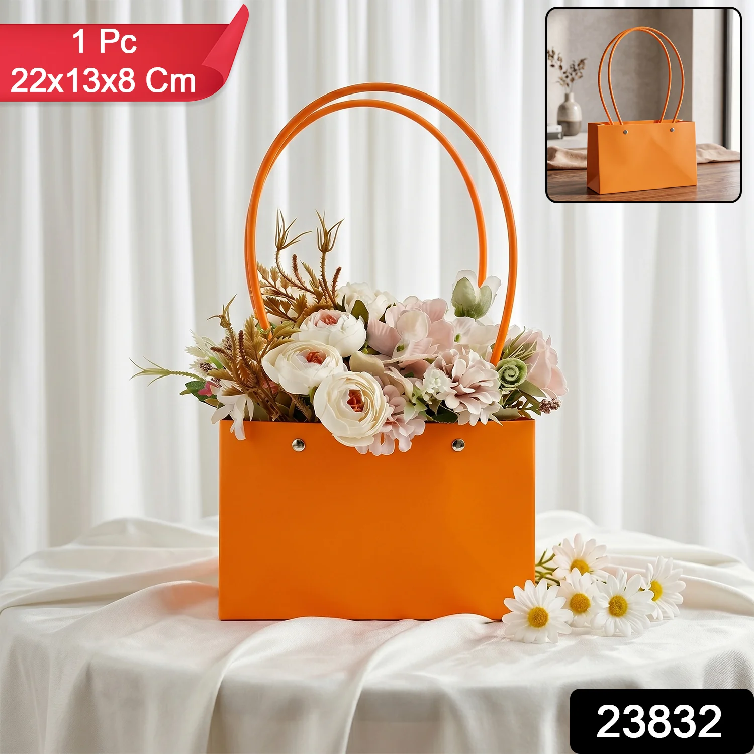 Foldable Flower Packaging Bag – Waterproof & Elegant Handle - Image 2
