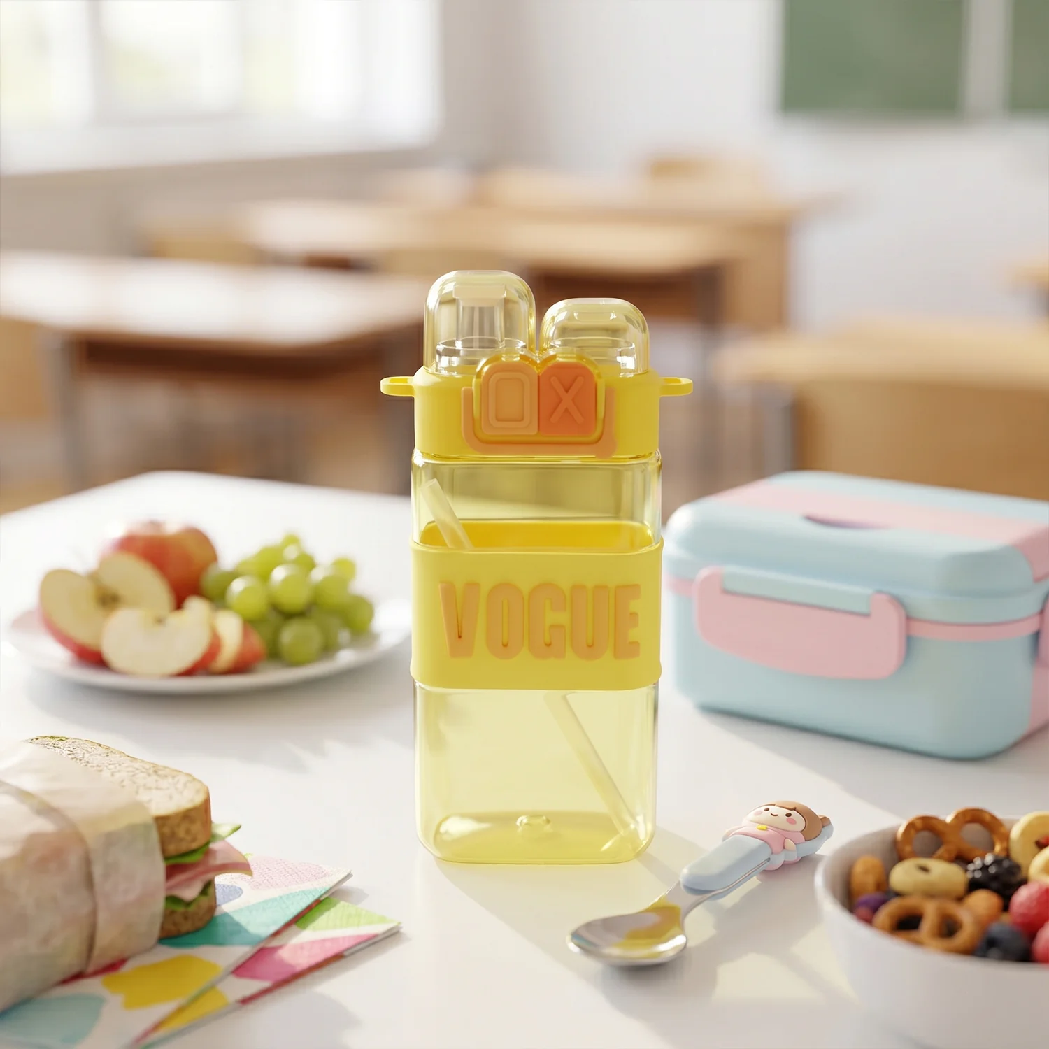 Kids Water Bottle – Leakproof Straw & Portable Carry Strap - Image 7