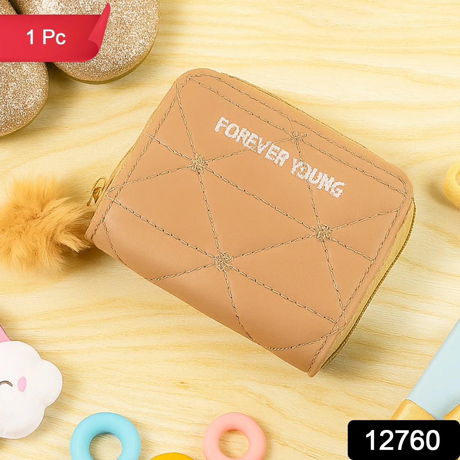 Kids Wallet with Soft Fur Zip Puller – Compact & Stylish Purse - Image 2
