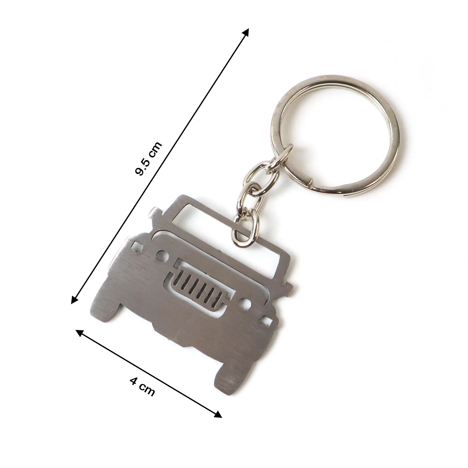 Metal Jeep Shape Keychain – Durable Stainless Steel Accessory - Image 7