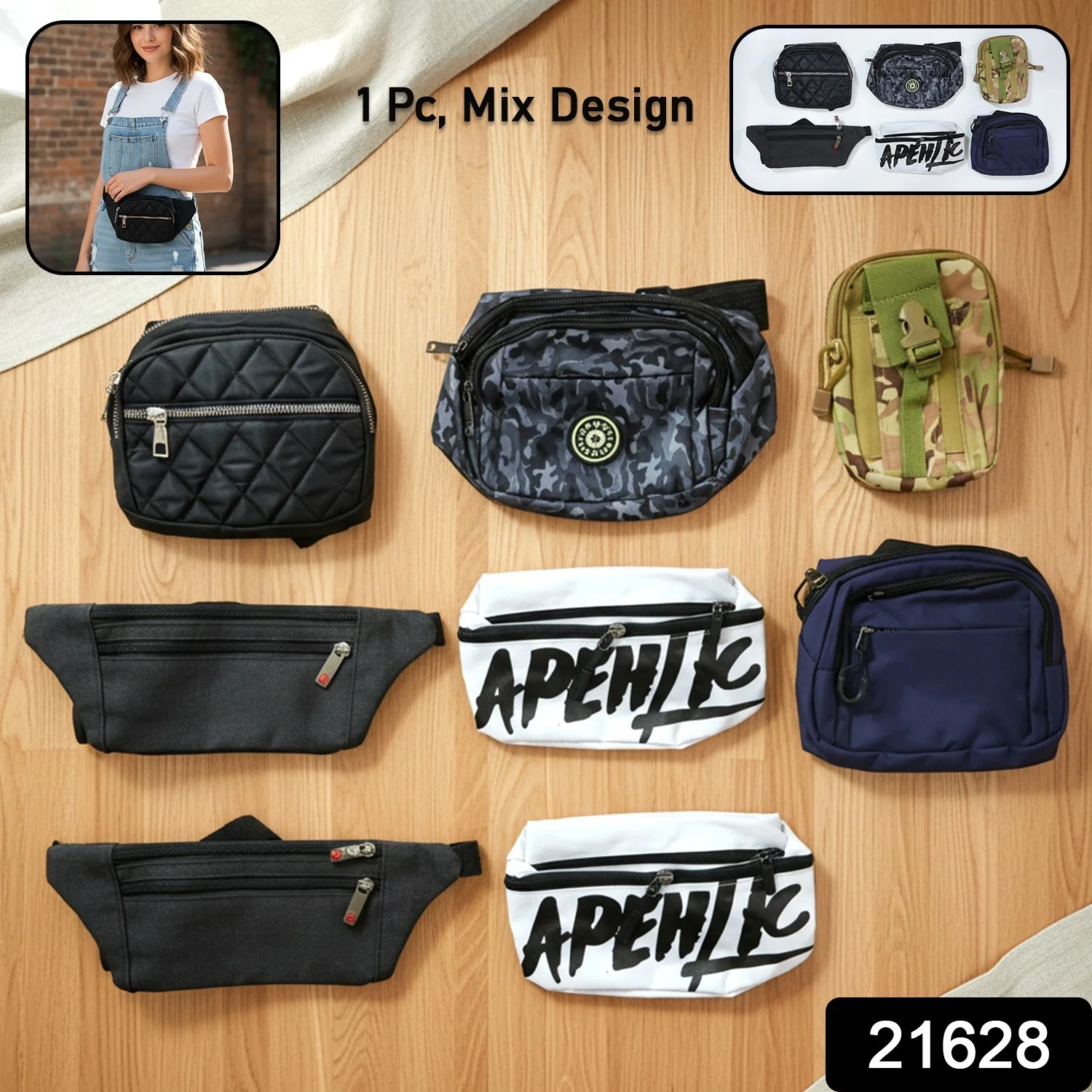Multipurpose Waist Bag – Lightweight Travel Fanny Pack with Zipper - Image 2