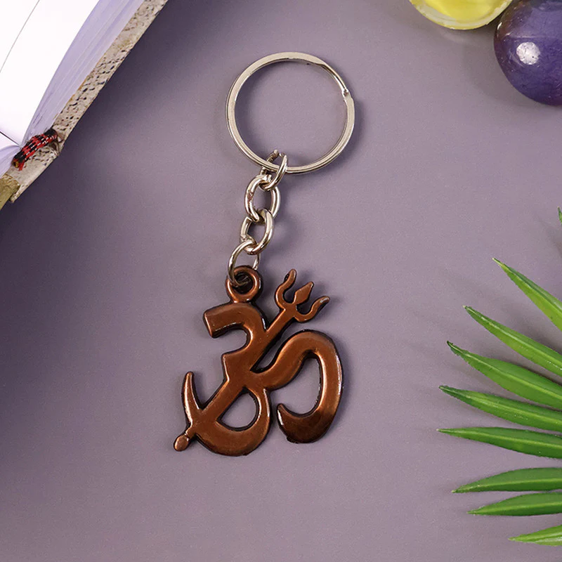 Om Trishul Keychain – Durable Spiritual Symbol Accessory - Image 2