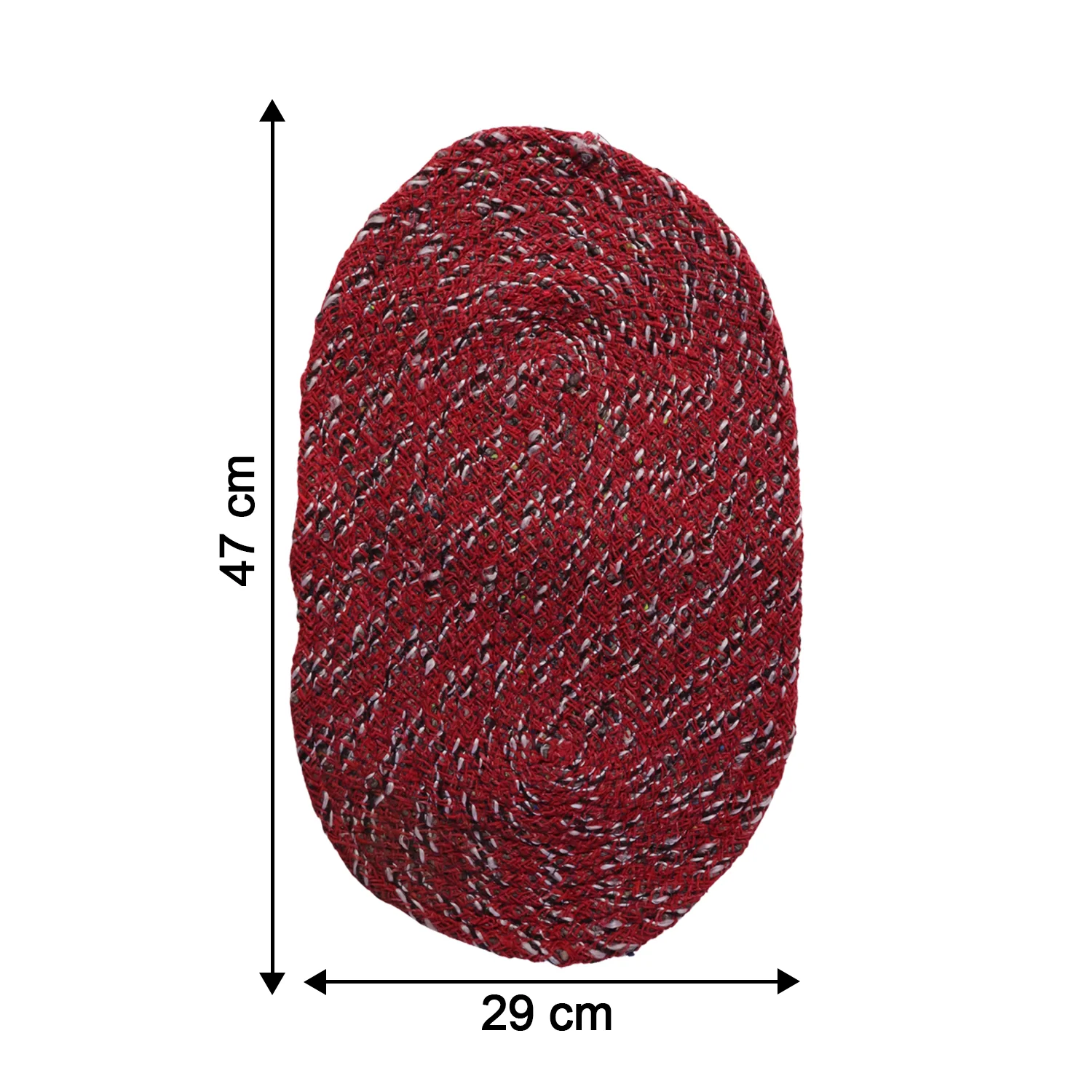 Red Oval Non-Slip Floor Mat – Durable & Soft for Indoor Use - Image 6